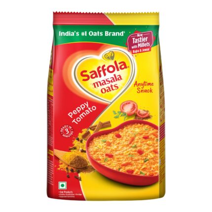 Saffola Peppy Oats | Tasty Evening Snack| Healthy Snack| Masala&Coriander| 500g